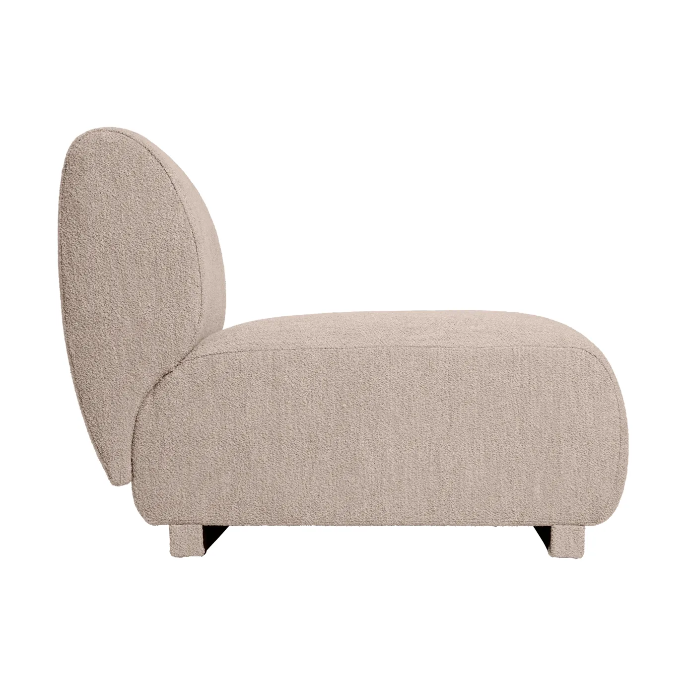 Rico open sofa module R, Soft bouclé-natural Ferm Living
