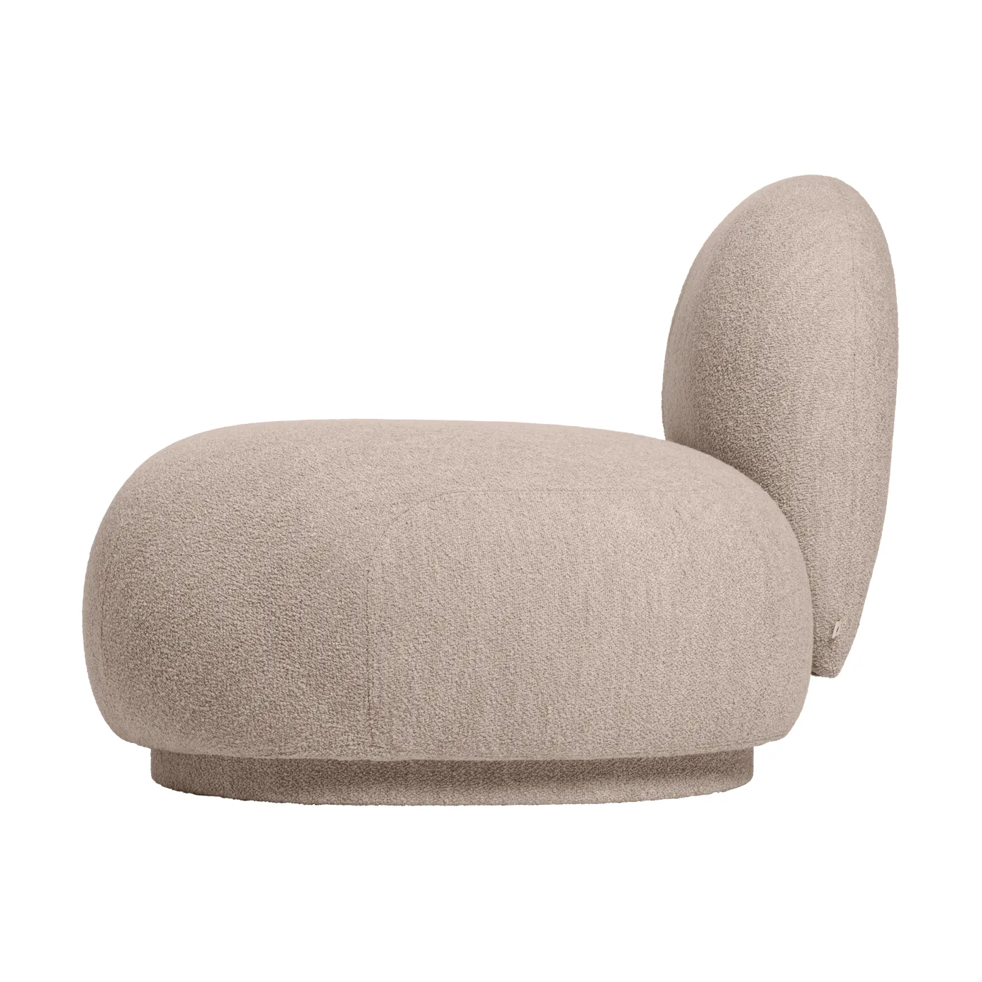 Rico open sofa module R, Soft bouclé-natural Ferm Living