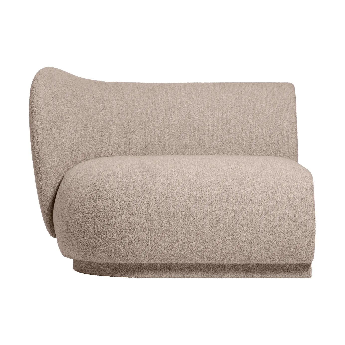 Rico sofa module armrest L Soft Bouclé, Natural Ferm Living