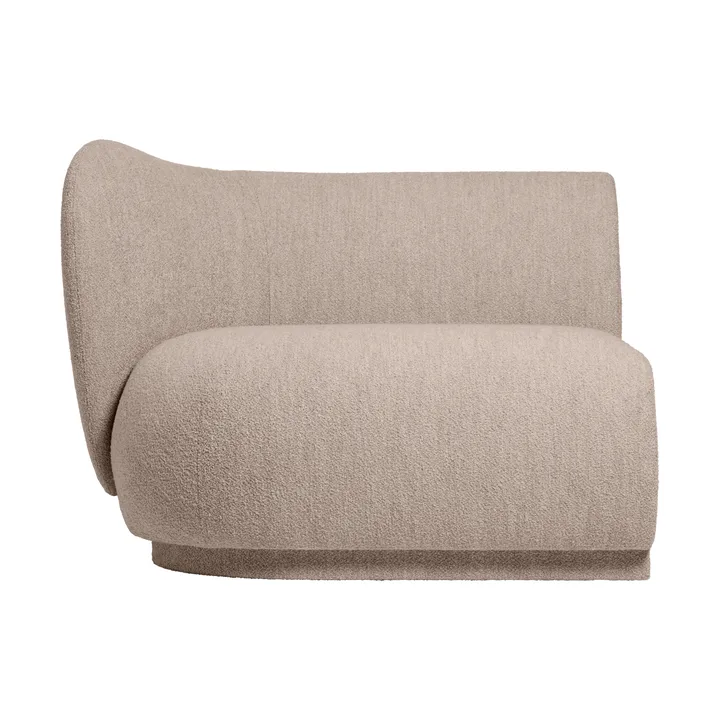 Rico sofa module armrest L Soft Bouclé - Natural - Ferm Living
