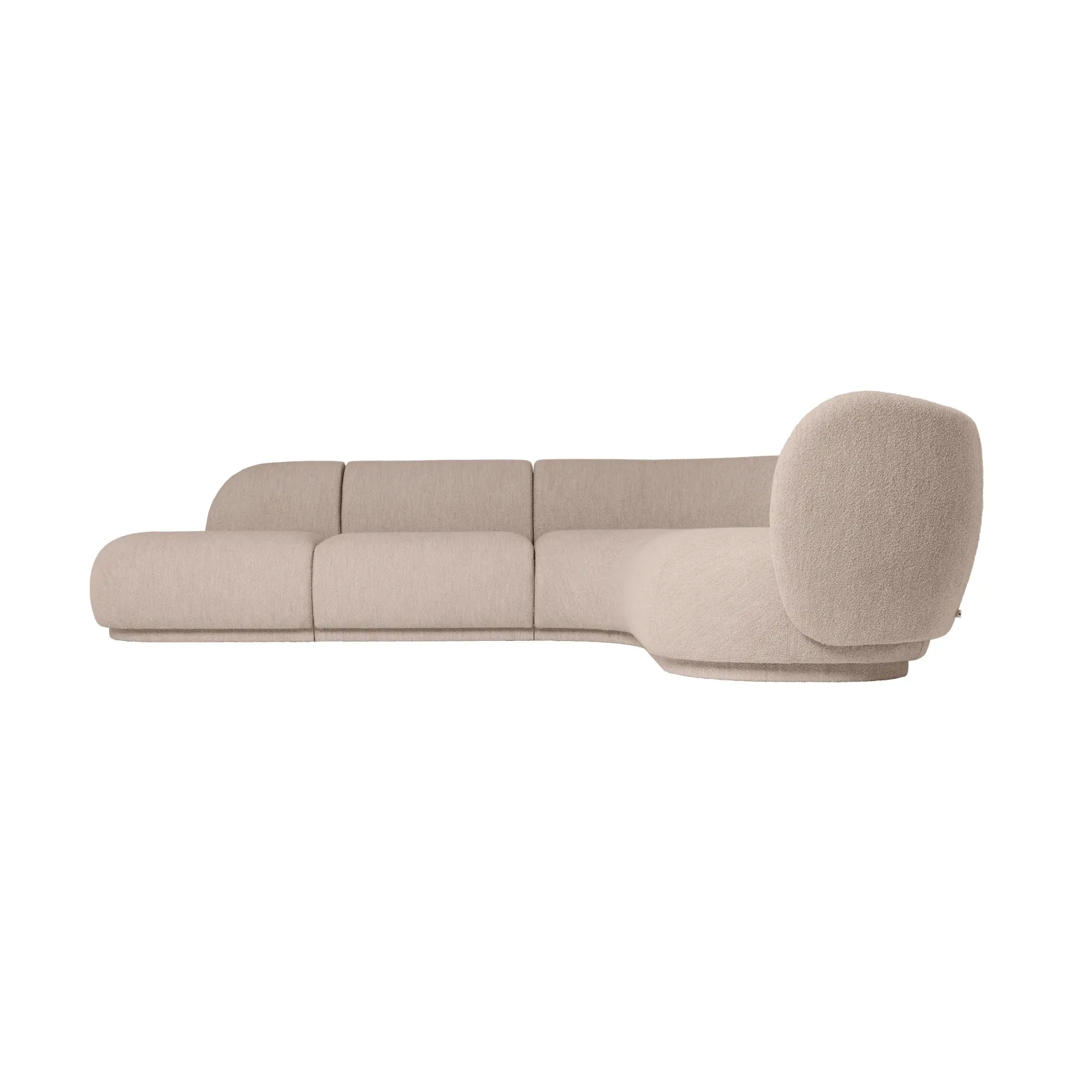 Rico sofa module armrest L Soft Bouclé, Natural Ferm Living