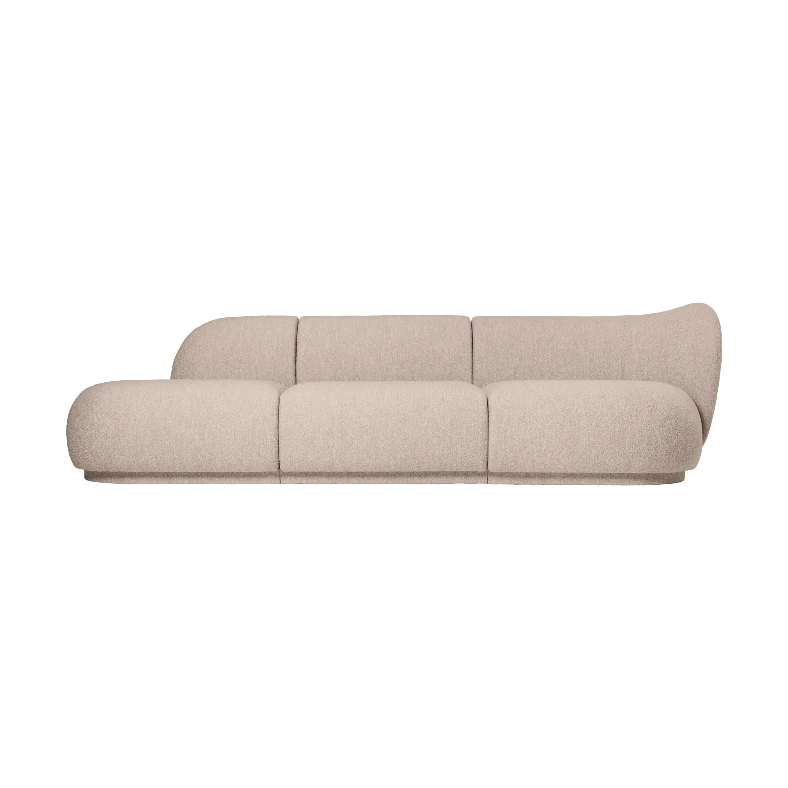 Rico sofa module armrest R Soft Bouclé, Natural Ferm Living