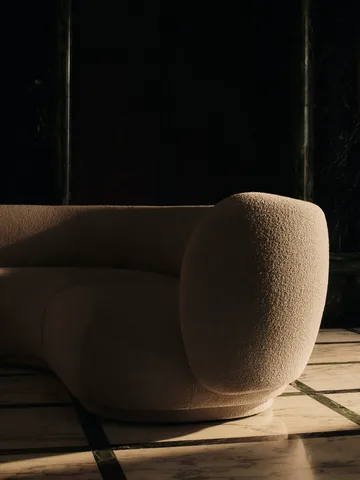 Rico sofa module armrest R Soft Bouclé - Natural - Ferm Living