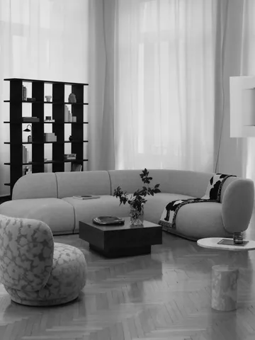 Rico sofa module corner 90 Soft Bouclé - Natural - Ferm Living