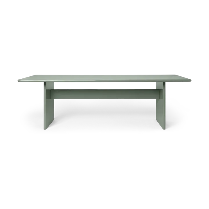 Rink dining table large 240x90x74 cm - Tea green - Ferm Living