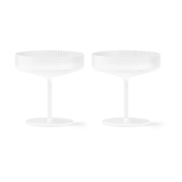 Ripple champagne glass 2-pack - Frosted - Ferm Living