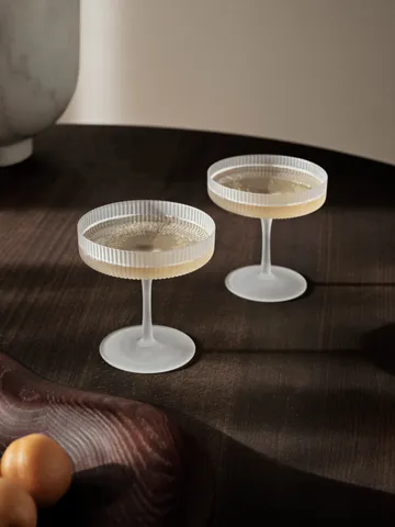 Ripple champagne glass 2-pack - Frosted - Ferm Living