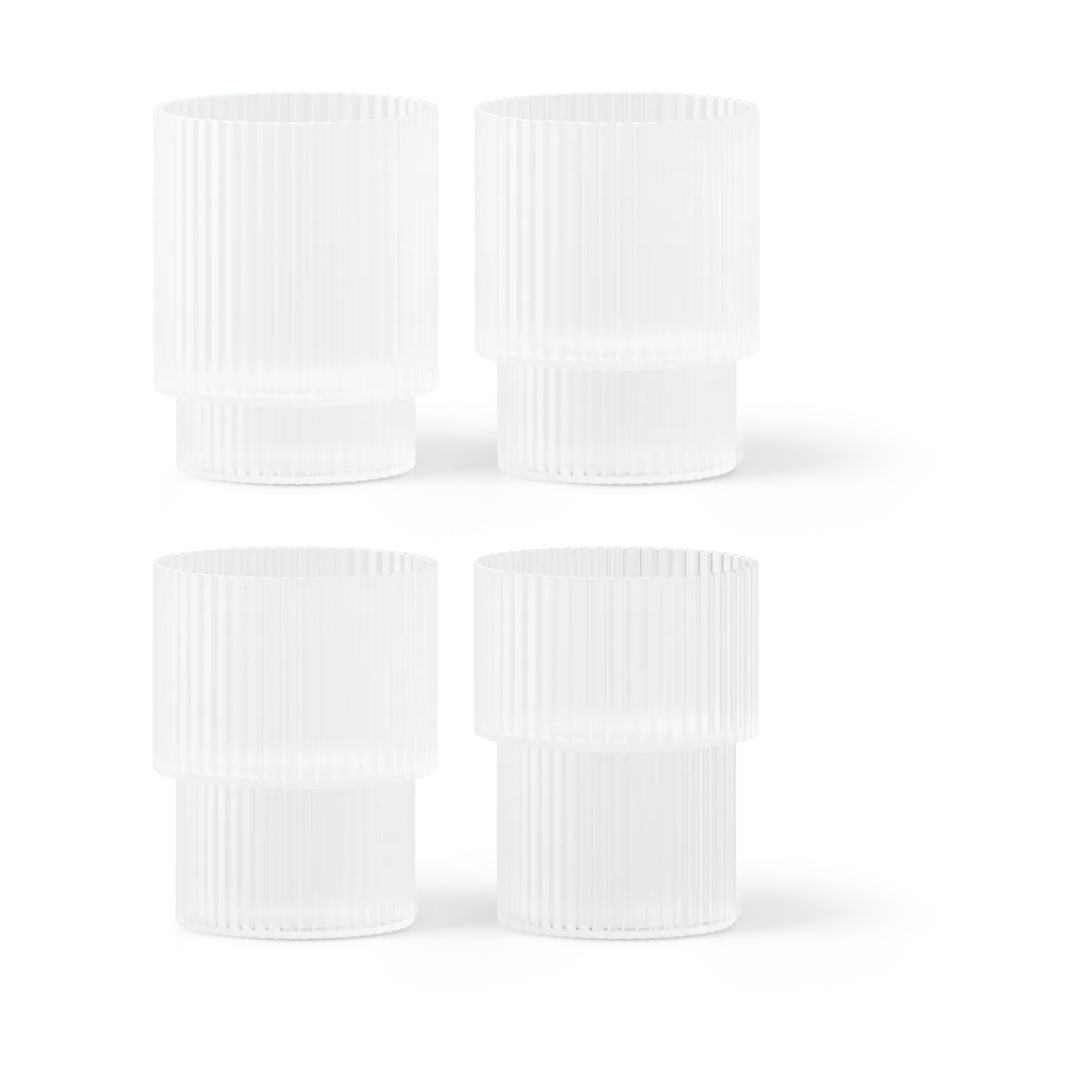 Ripple glass 4-pack, Frosted Ferm Living