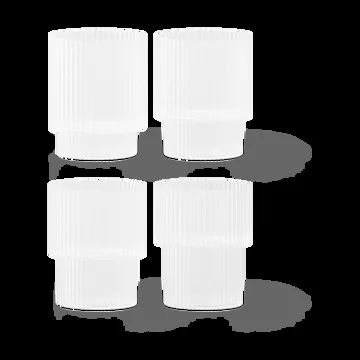 Ripple glass 4-pack - Frosted - Ferm Living
