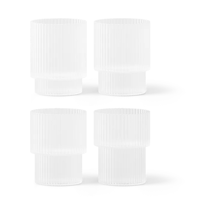 Ripple glass 4-pack - Frosted - Ferm Living