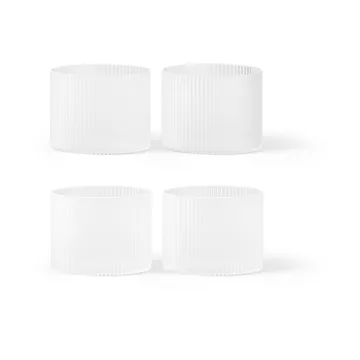 Ripple glass low 4-pack - Frosted - Ferm Living