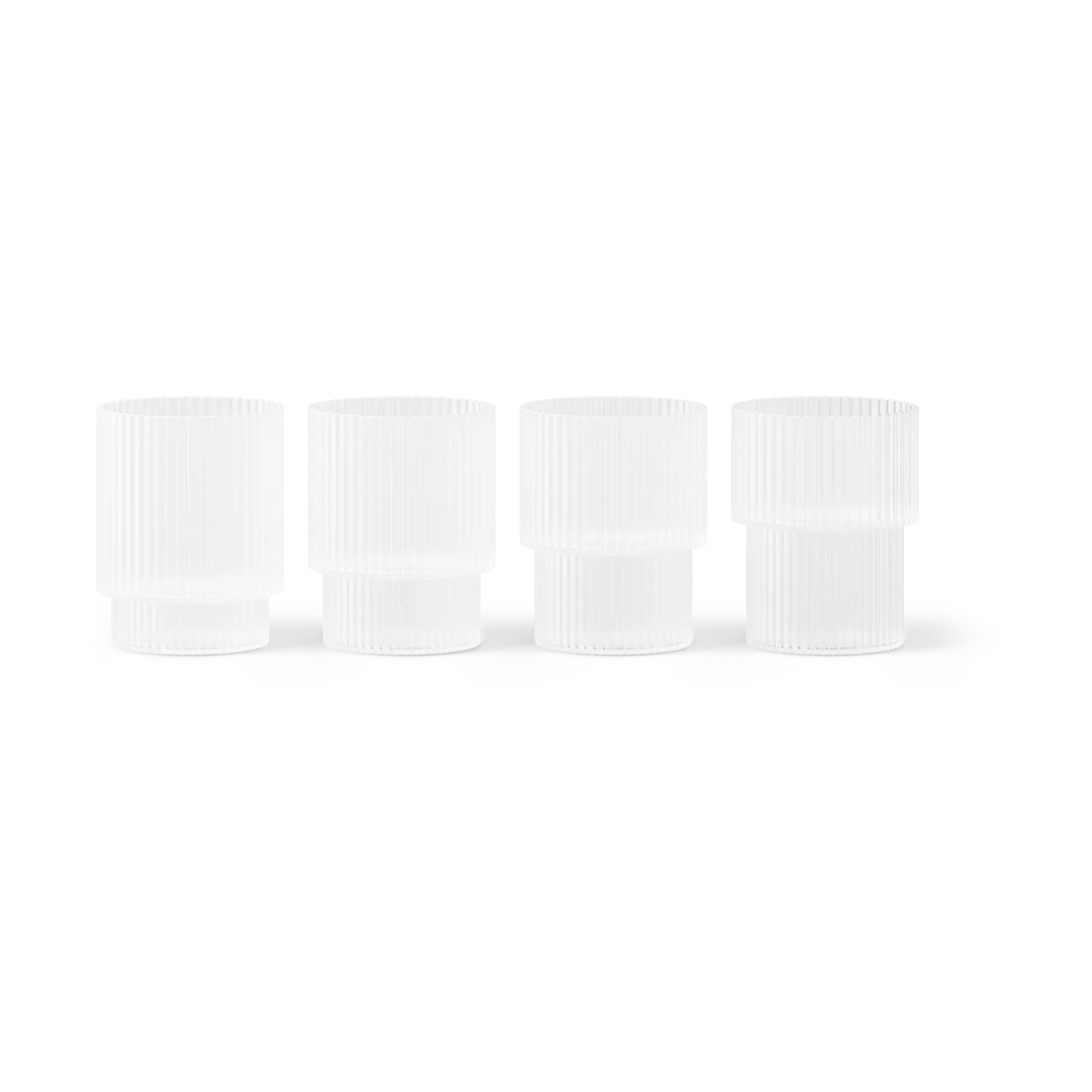 Ripple glass small 6 cl 4-pack, Frosted Ferm Living