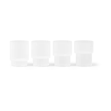 Ripple glass small 6 cl 4-pack - Frosted - Ferm Living