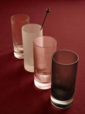 Ripple Highball glasses 48 cl 2-pack - Blush - Ferm Living