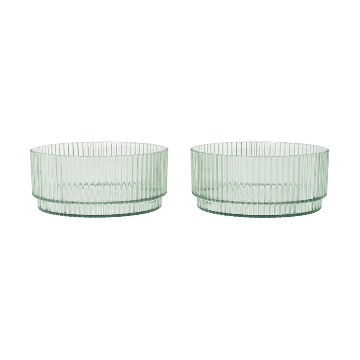 Ripple kids bowl - Tea green, 2-pack - Ferm Living