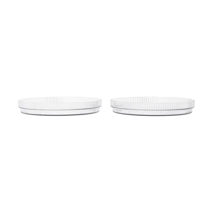 Ripple kids plate - Clear, 2-pack - Ferm Living