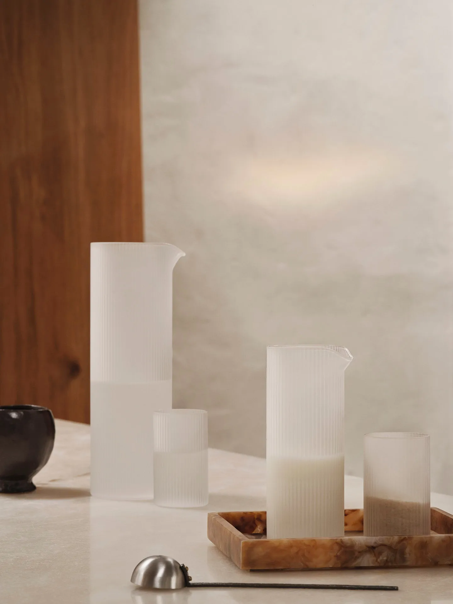 Ripple milk pitcher 40 cl, Frosted Ferm Living