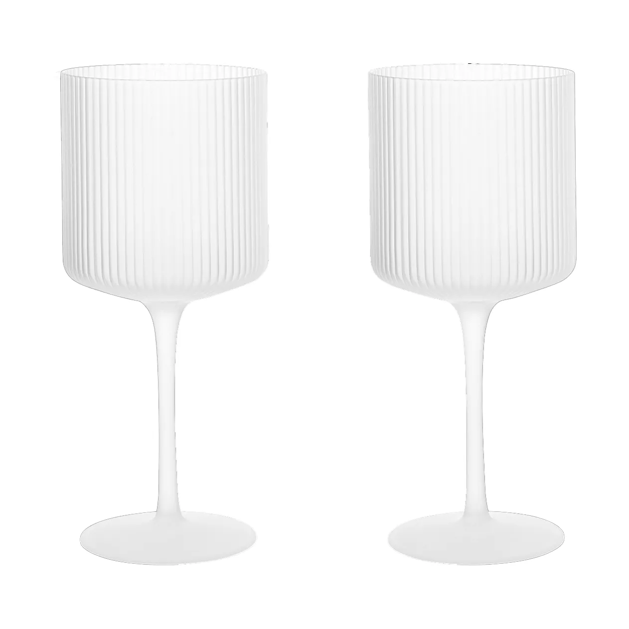 Ripple red wine glass 32,5 cl 2-pack, Frosted Ferm Living
