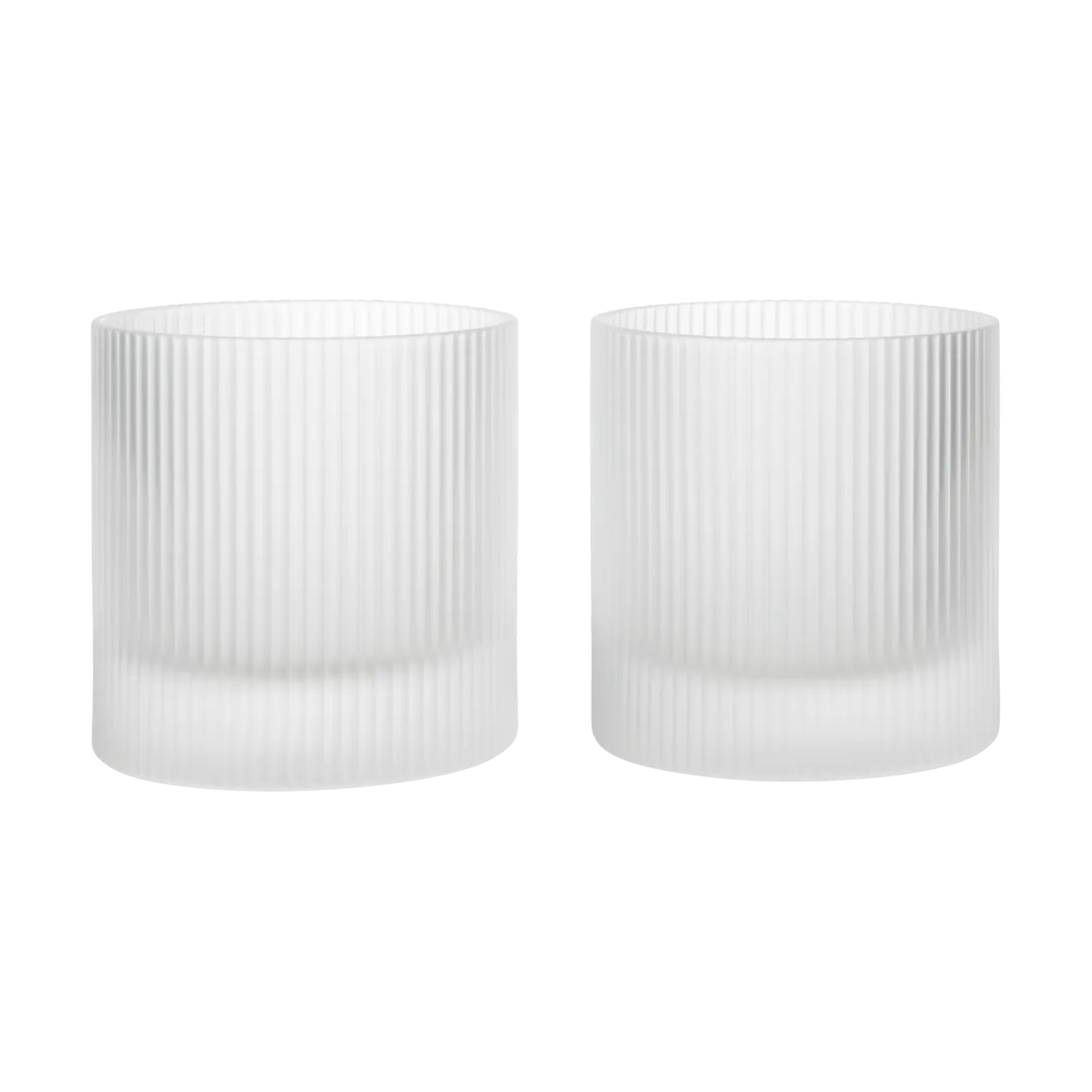 Ripple tumbler glass 25 cl 2-pack, Frosted Ferm Living