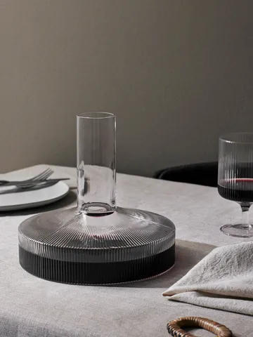 Ripple wine carafe - Clear - Ferm Living
