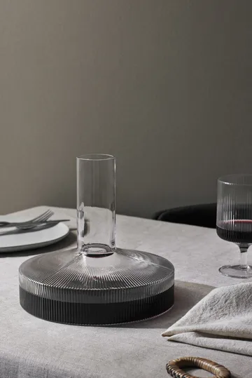 Ripple wine carafe - Smoked Grey - Ferm Living