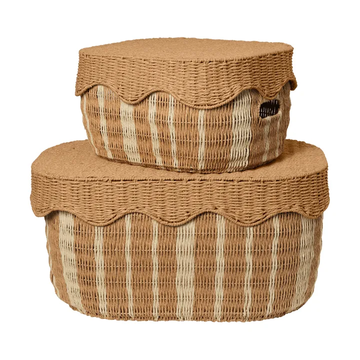 Rivan storage basket, set of 2 - Natural-off-white - Ferm Living