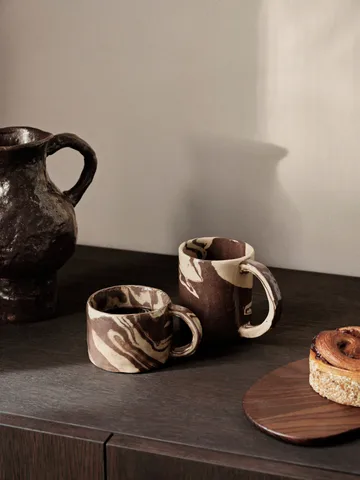 Ryu mug low 20 cl - Sand brown - Ferm Living