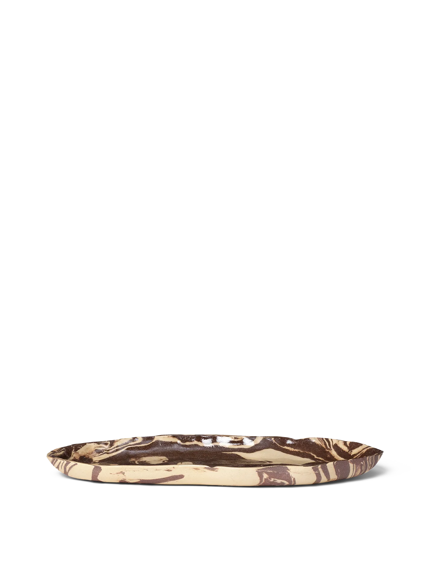 Ryu plate 37 cm, Sandy brown Ferm Living