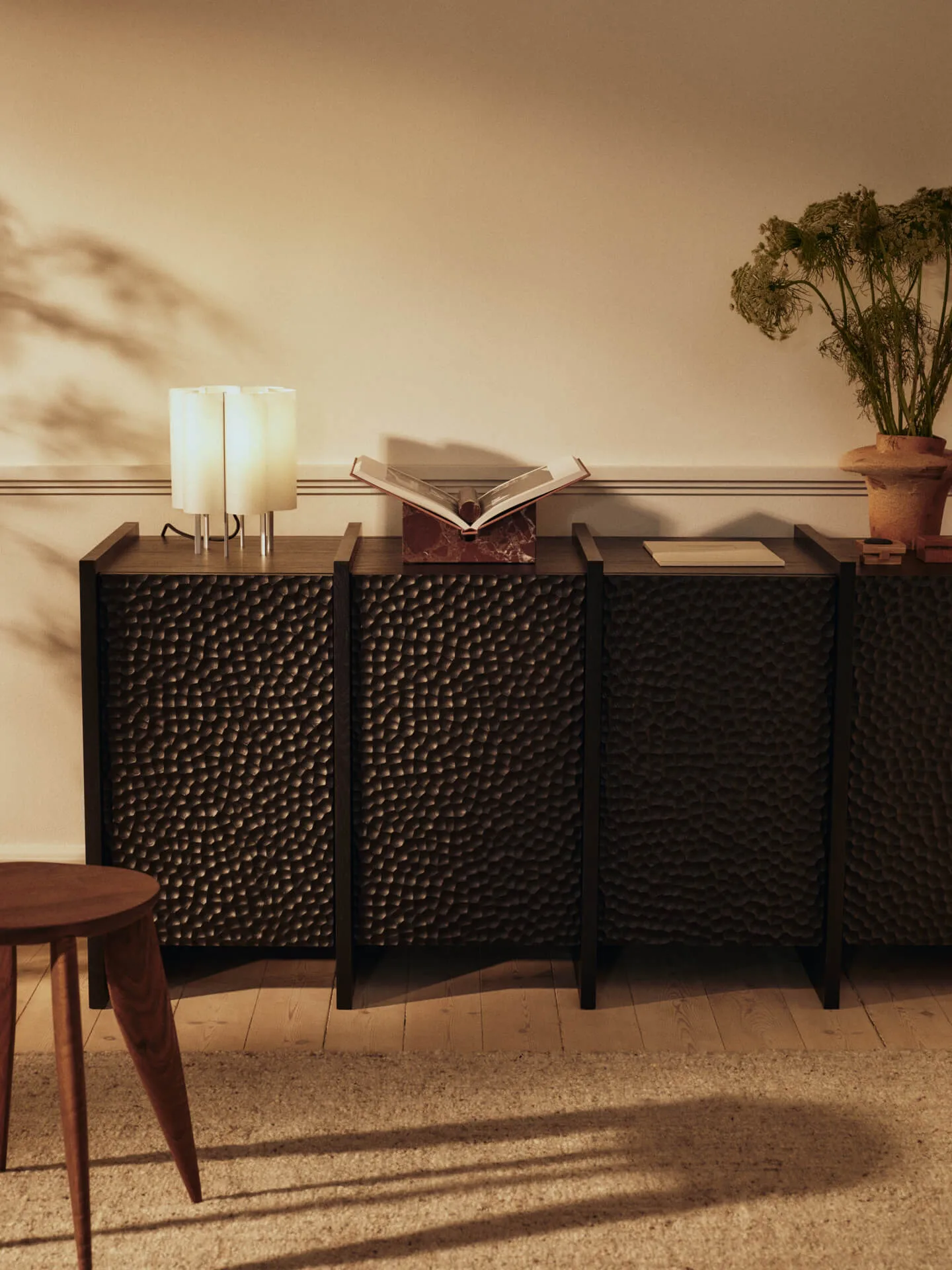 Scarni sideboard, Dark-stained ash, 163x50x74 cm Ferm Living
