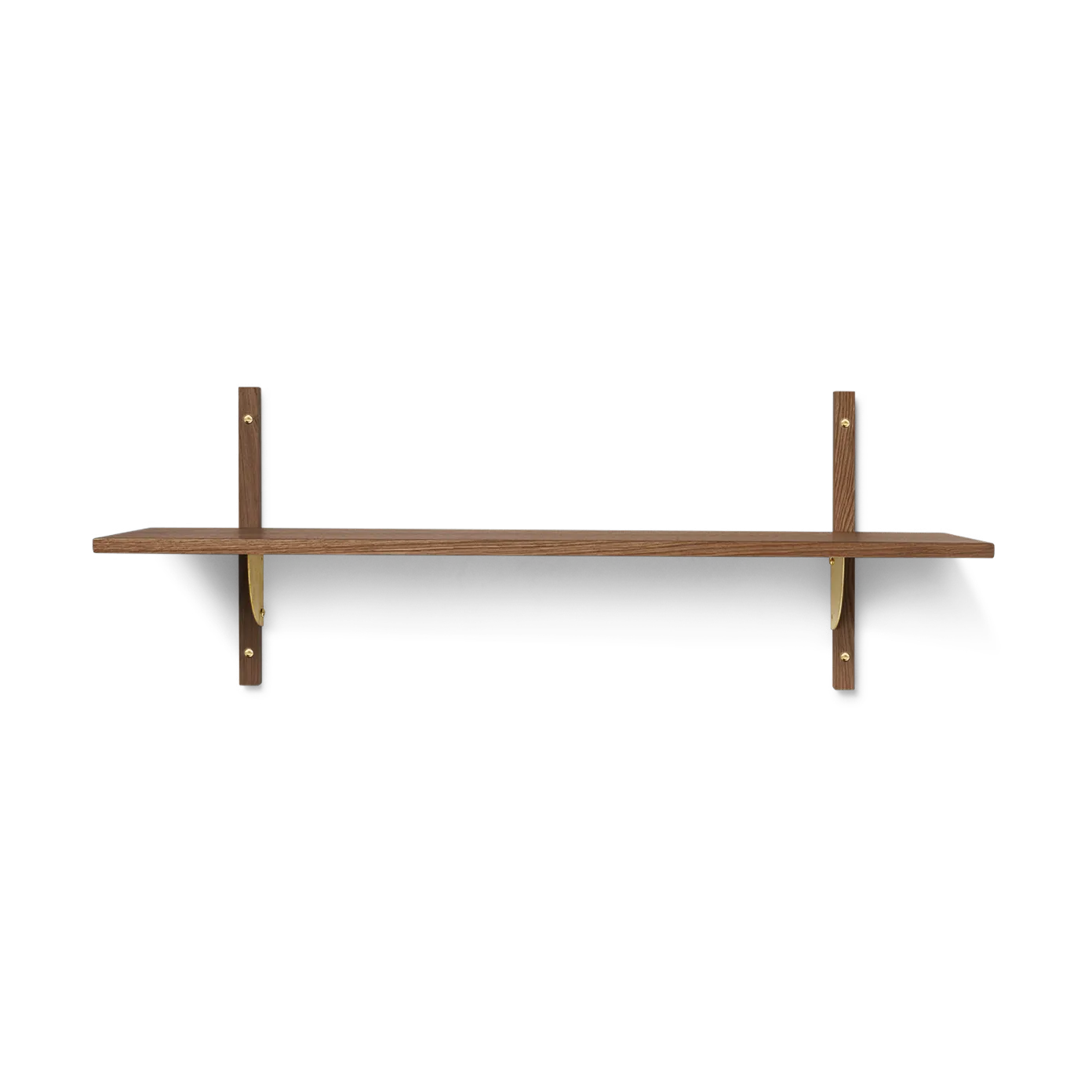 Sector shelfL/S, Smoked Oak, brass Ferm Living