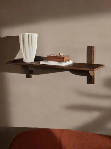 Sector shelfL/S - Smoked Oak, brass - Ferm Living
