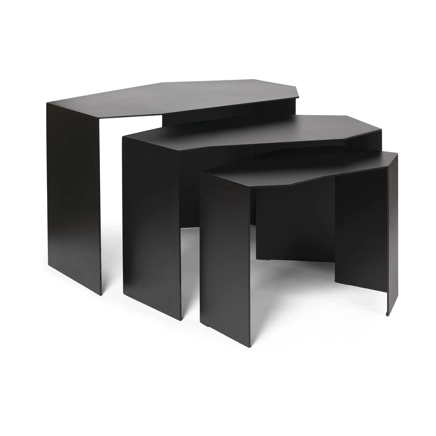 Shard cluster table 3-pack, Black Ferm Living