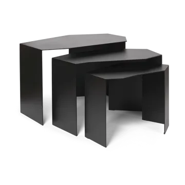 Shard cluster table 3-pack - Black - Ferm Living