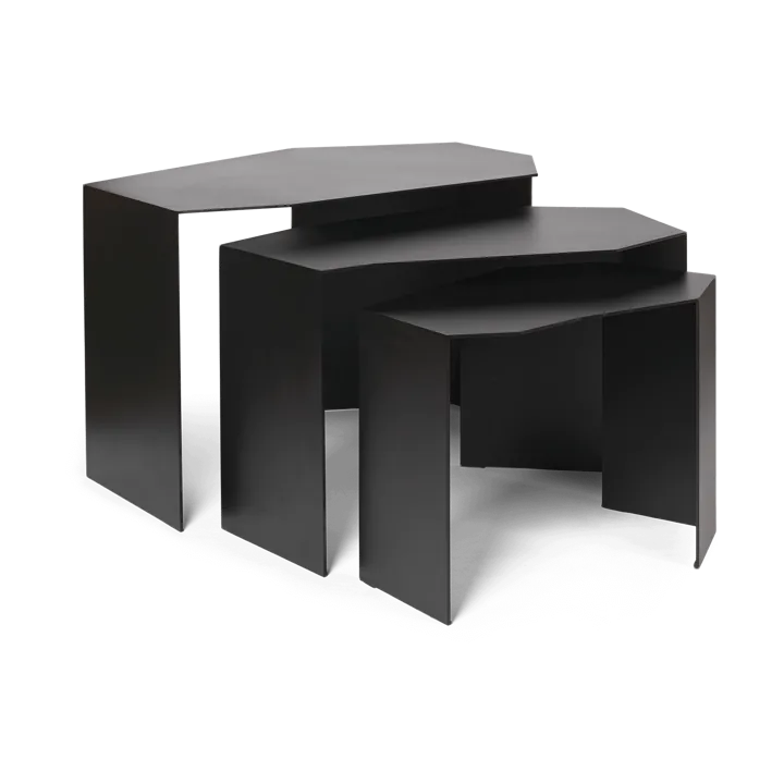 Shard cluster table 3-pack - Black - Ferm Living