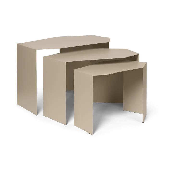 Shard cluster table 3-pack - Cashmere - Ferm Living