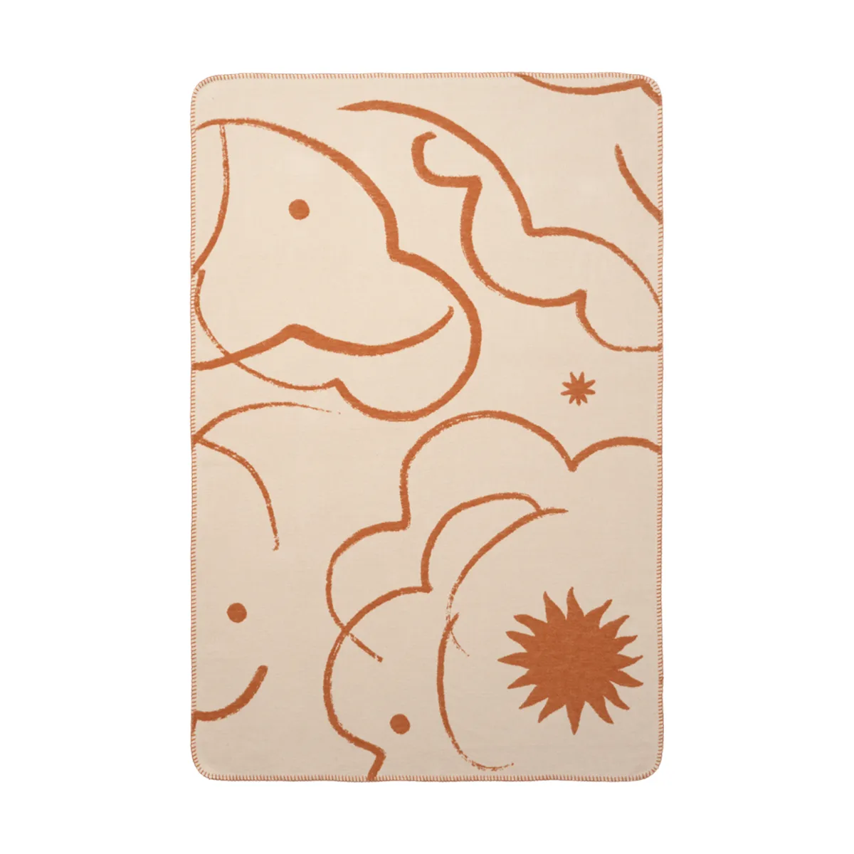 Skye blanket, Sienna-parchment, 80x120 cm Ferm Living