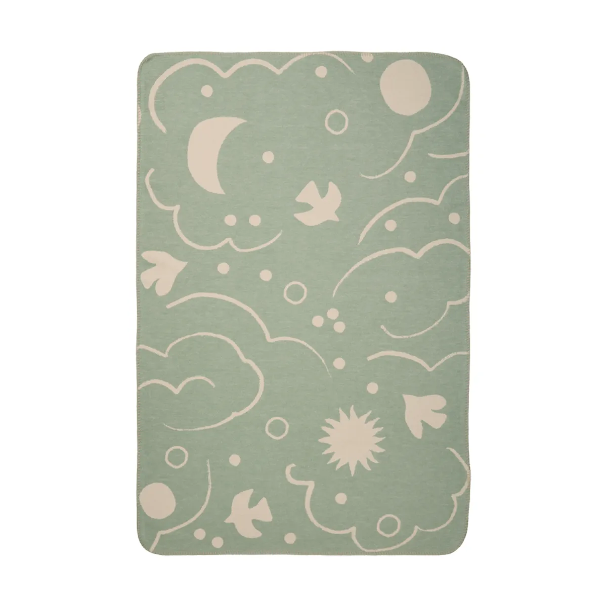 Skye blanket, Tea green-parchment, 80x120 cm Ferm Living