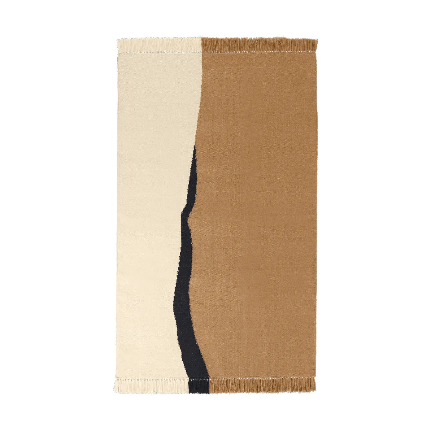 Soil Kelim rug, Dark sand-off white, 140x200 cm Ferm Living