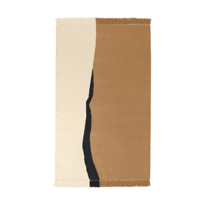 Soil Kelim rug - Dark sand-off white, 140x200 cm - Ferm Living