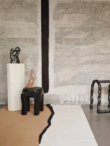 Soil Kelim rug - Dark sand-off white, 140x200 cm - Ferm Living
