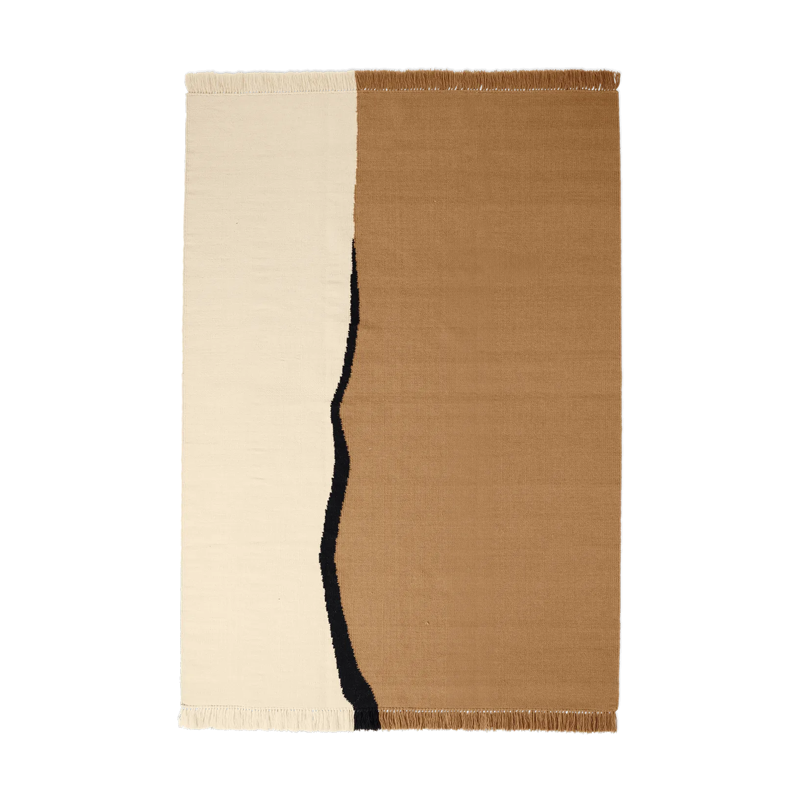Soil Kelim rug, Dark sand-off white, 170x240 cm Ferm Living