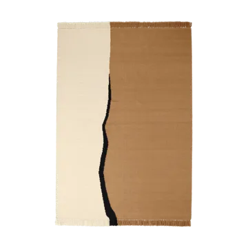 Soil Kelim rug - Dark sand-off white, 170x240 cm - Ferm Living