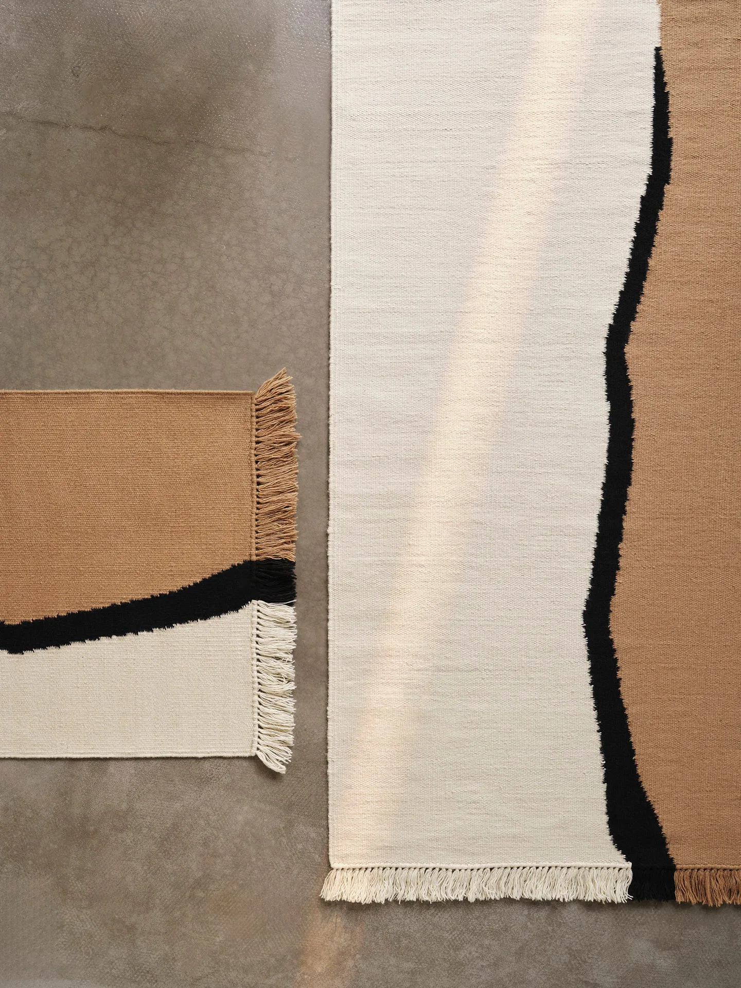 Soil Kelim rug, Dark sand-off white, 170x240 cm Ferm Living