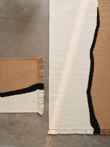 Soil Kelim rug - Dark sand-off white, 170x240 cm - Ferm Living