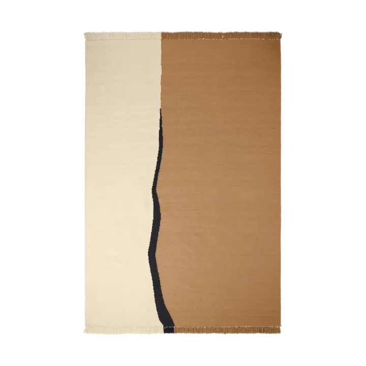 Soil Kelim rug - Dark sand-off white, 200x300 cm - Ferm Living