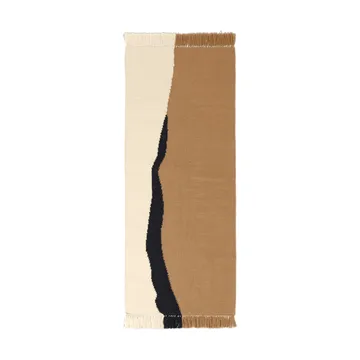 Soil Kelim walking mat - Dark sand-off white, 70x180 cm - Ferm Living