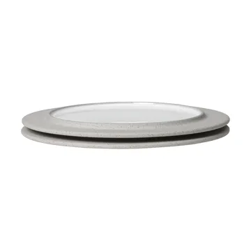 Sonae plate 2-pack - Grey-white, Ø22 cm - Ferm Living