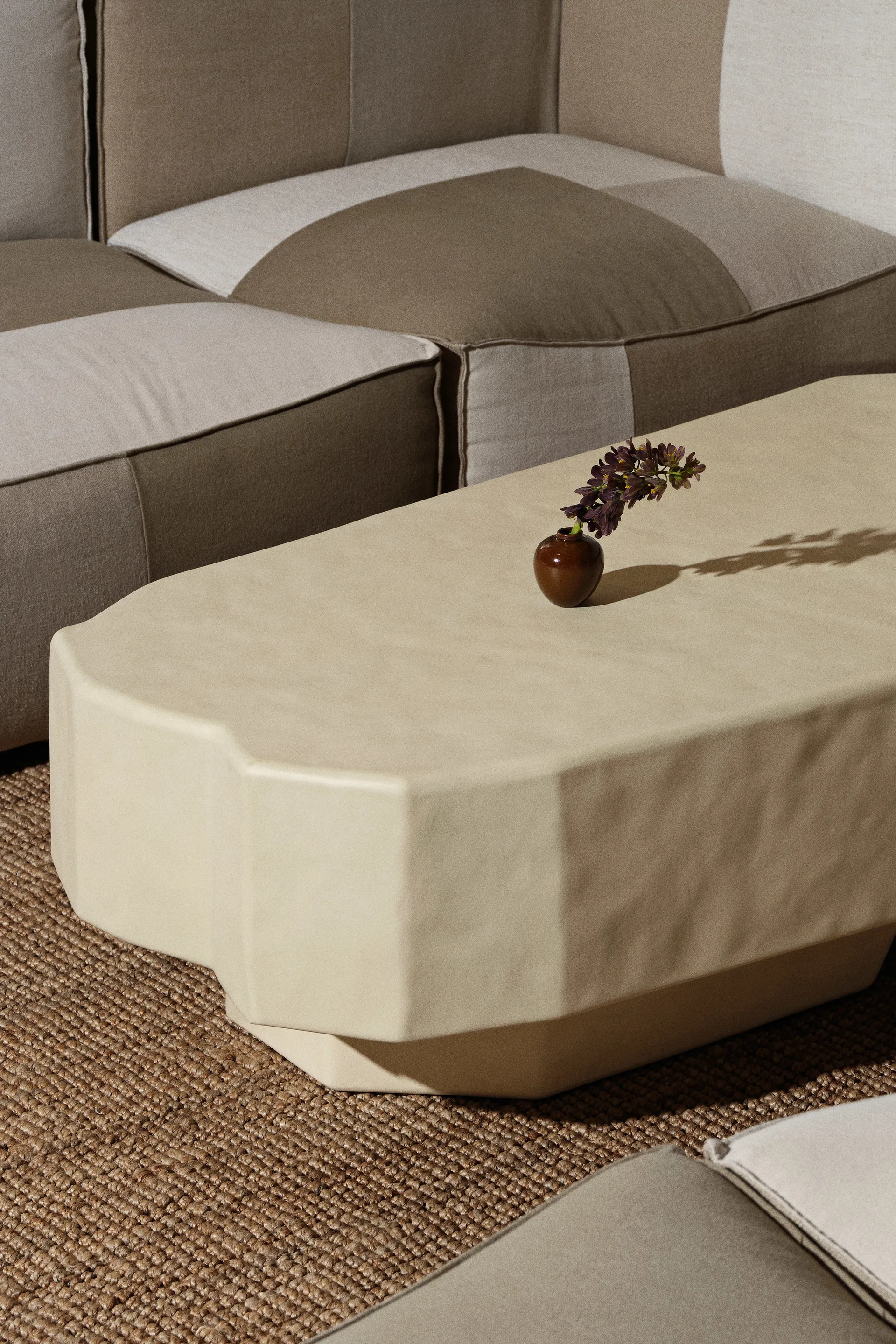 Staffa coffee table 163.5x82.4 cm, Ivory Ferm Living