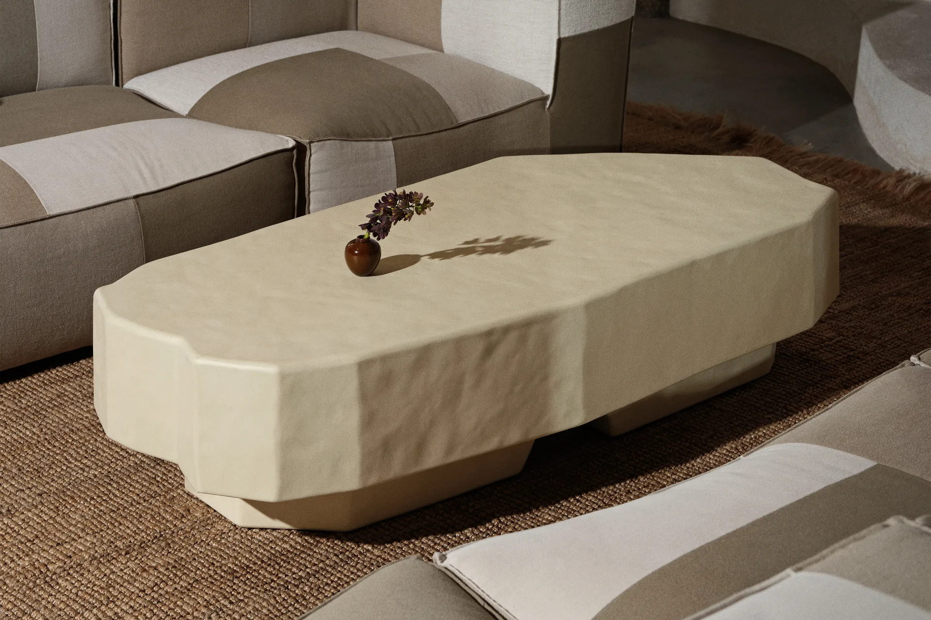 Staffa coffee table 163.5x82.4 cm, Ivory Ferm Living