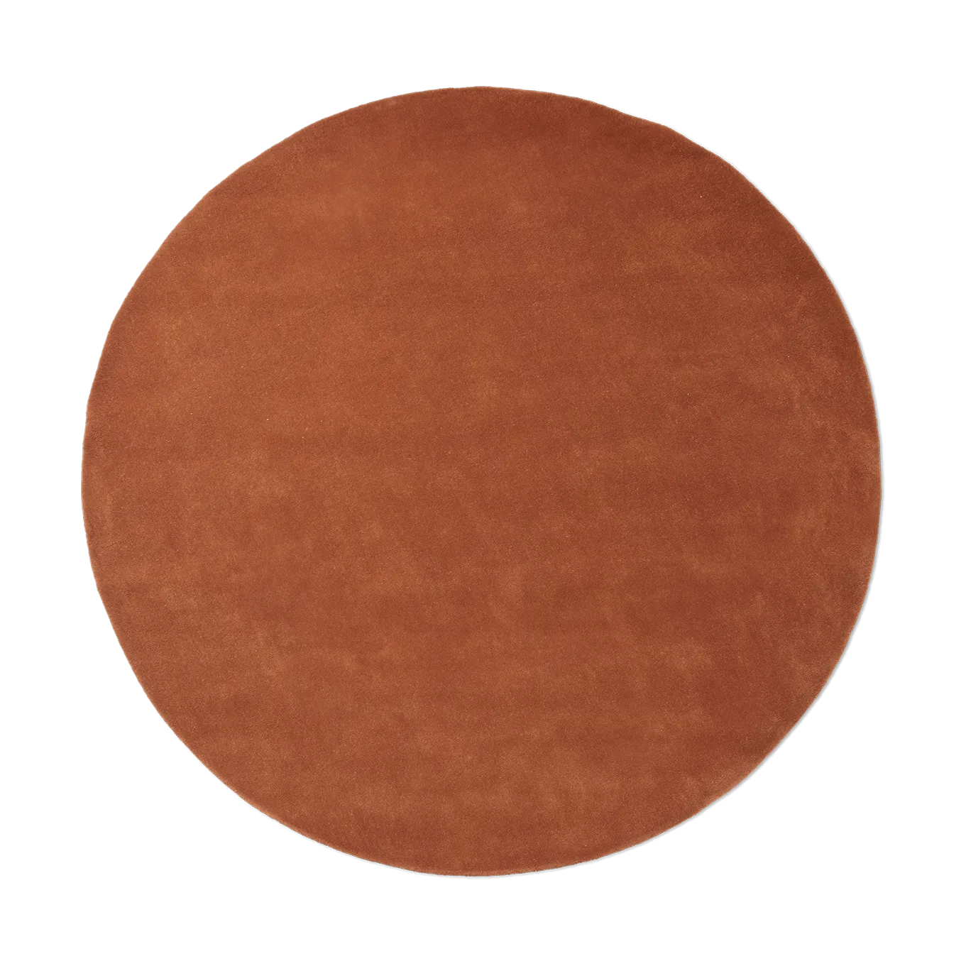 Stille tufted rug round, Red brown, Ø240 cm Ferm Living